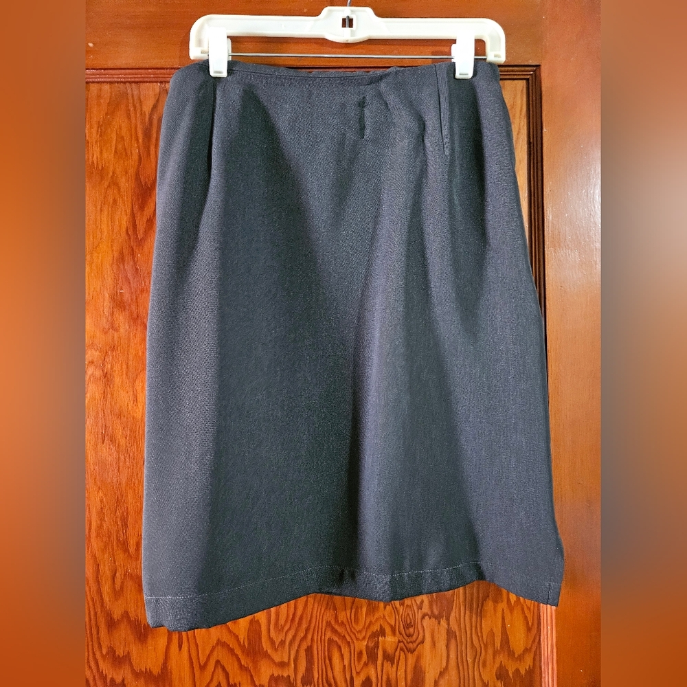 Chico's Private Edition Gray Midi Pencil Skirt Size 2 Large